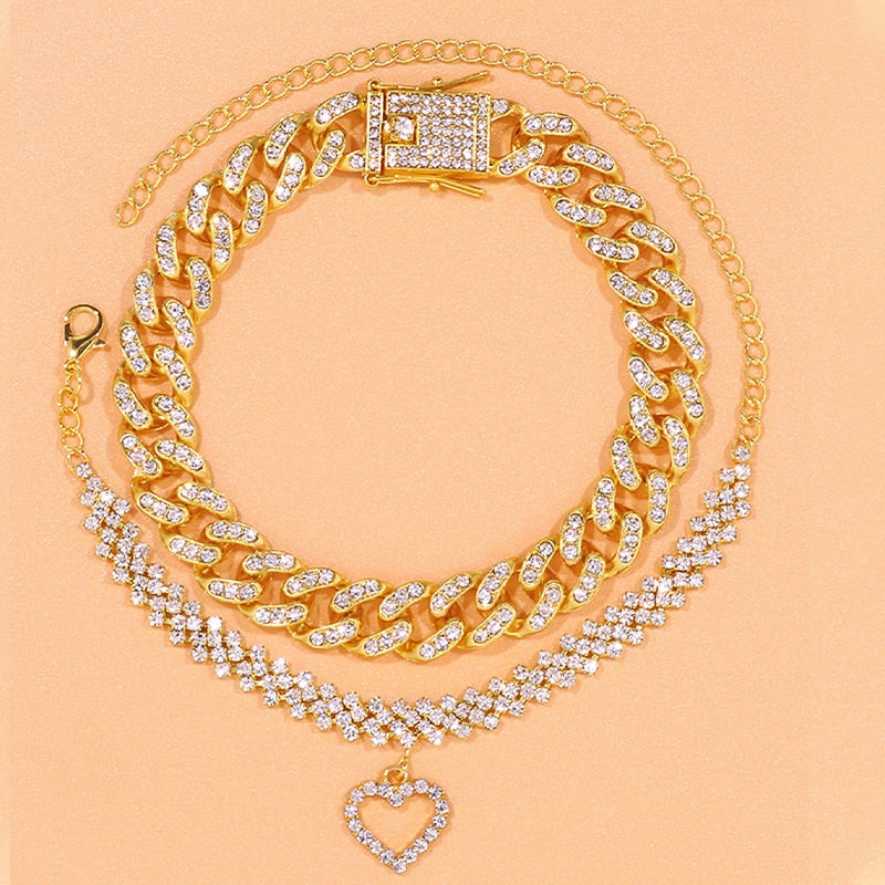 Women’s Anklet Heart Pendant - ICEKNG