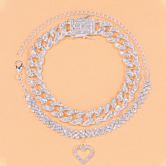 Women’s Anklet Heart Pendant - ICEKNG