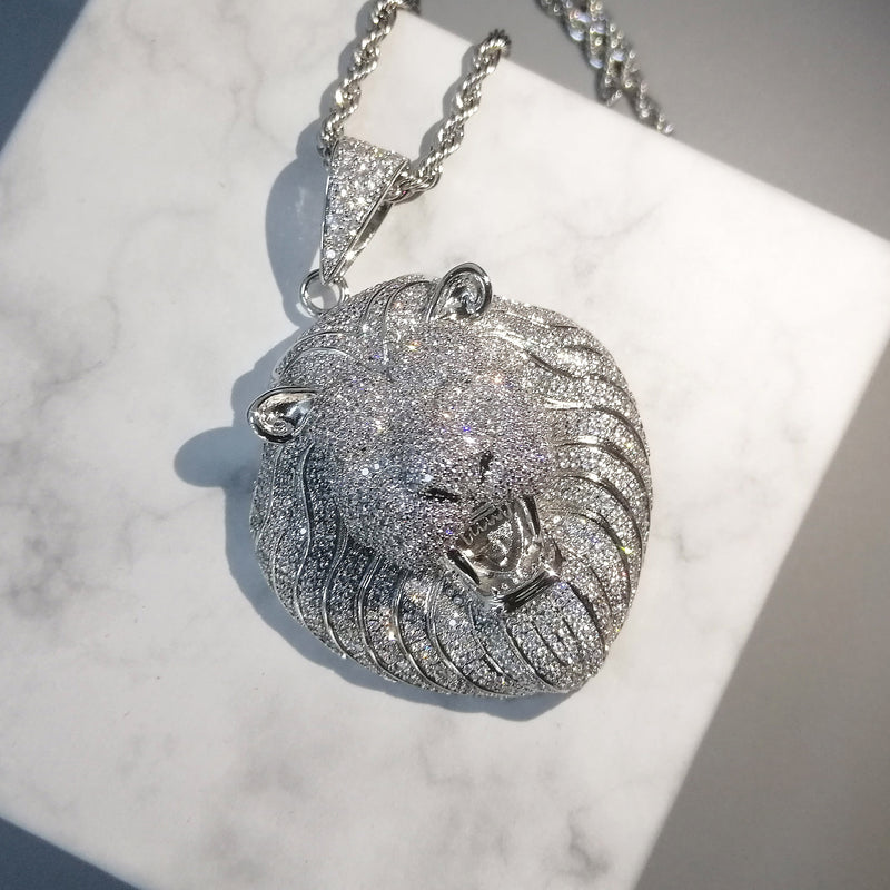 Iced Out Lion Pendant - ICEKNG