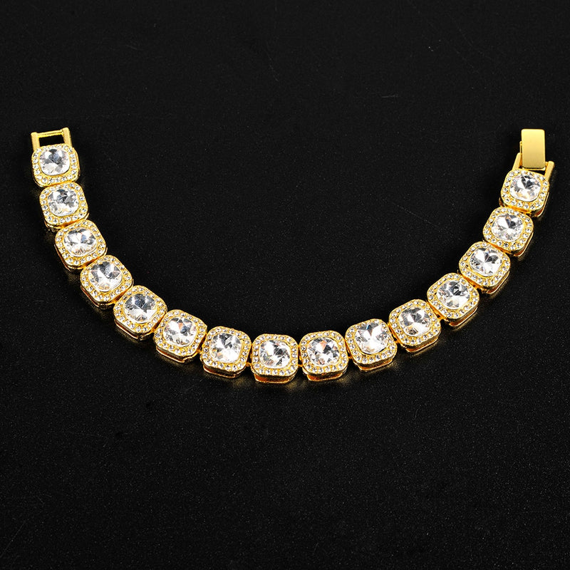 Clustered Tennis Necklace - ICEKNG