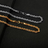 Rope Necklace in Yellow Gold - ICEKNG