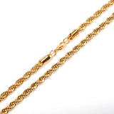 Rope Necklace in Yellow Gold - ICEKNG