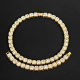 Clustered Tennis Necklace - ICEKNG
