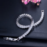 Round Cut Tennis Bracelet in White Gold - 3mm - ICEKNG