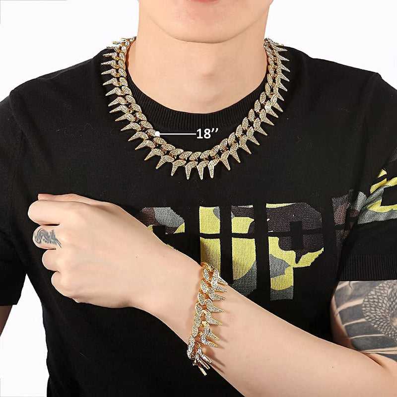 Spiked Cuban Link Chain - ICEKNG