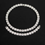 Clustered Tennis Necklace - ICEKNG