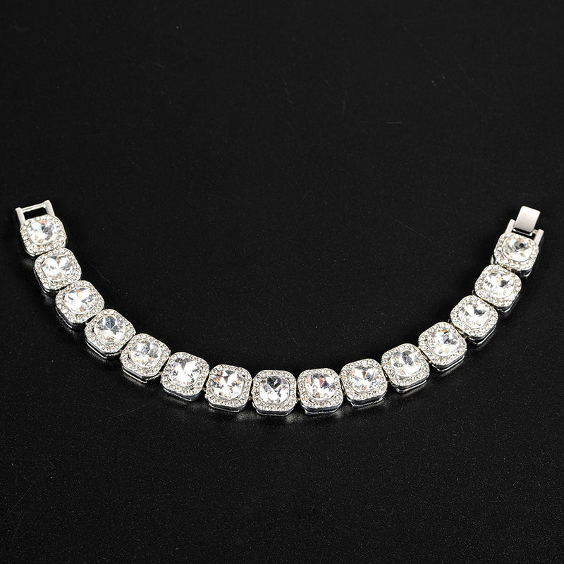 Clustered Tennis Necklace - ICEKNG