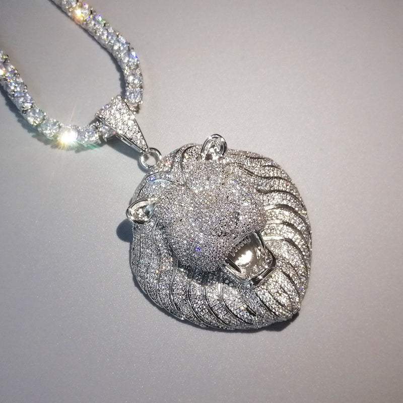 Iced Out Lion Pendant - ICEKNG
