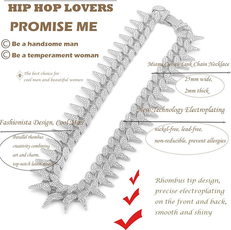 Spiked Cuban Link Chain - ICEKNG