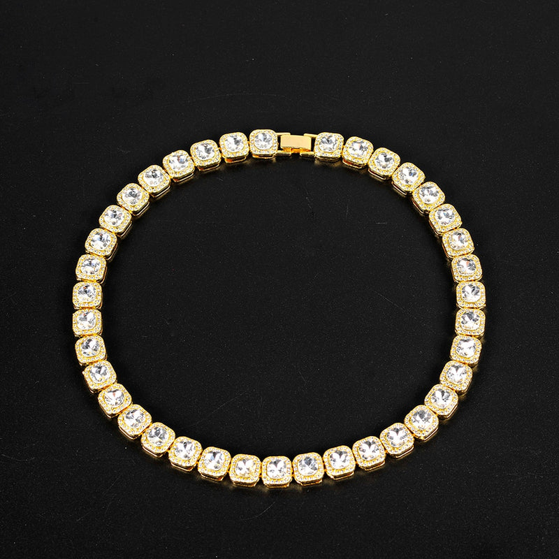 Clustered Tennis Necklace - ICEKNG