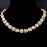 Women’s Diamond Crystal Heart Cuban Link Chain - ICEKNG