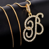 Diamond Cursive letter pendant - ICEKNG