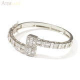 Women’s Iced Out Square Charm Bracelet - ICEKNG