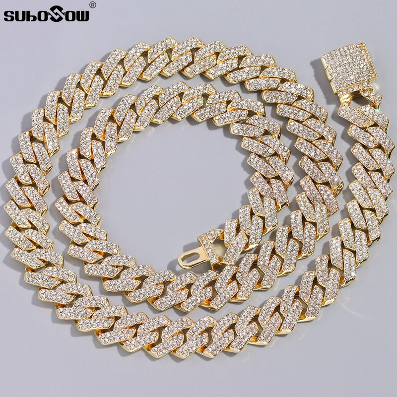 Diamond Cuban Link Chain in White Gold - ICEKNG