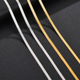 Women’s Herringbone Necklace in Yellow Gold - ICEKNG