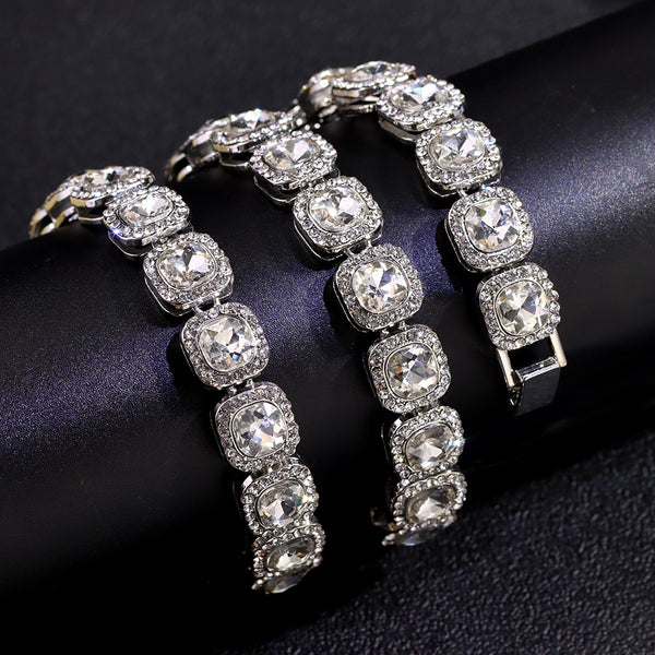 Clustered Tennis Necklace - ICEKNG