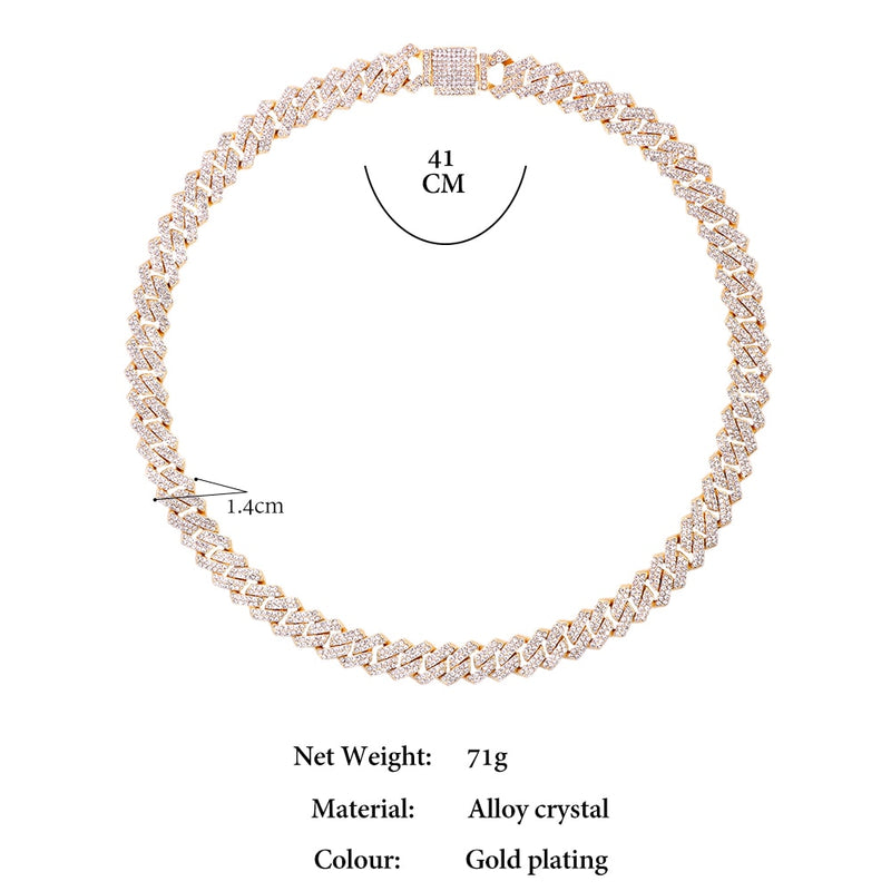 Diamond Cuban Link Chain in White Gold - ICEKNG