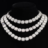 Clustered Tennis Necklace - ICEKNG
