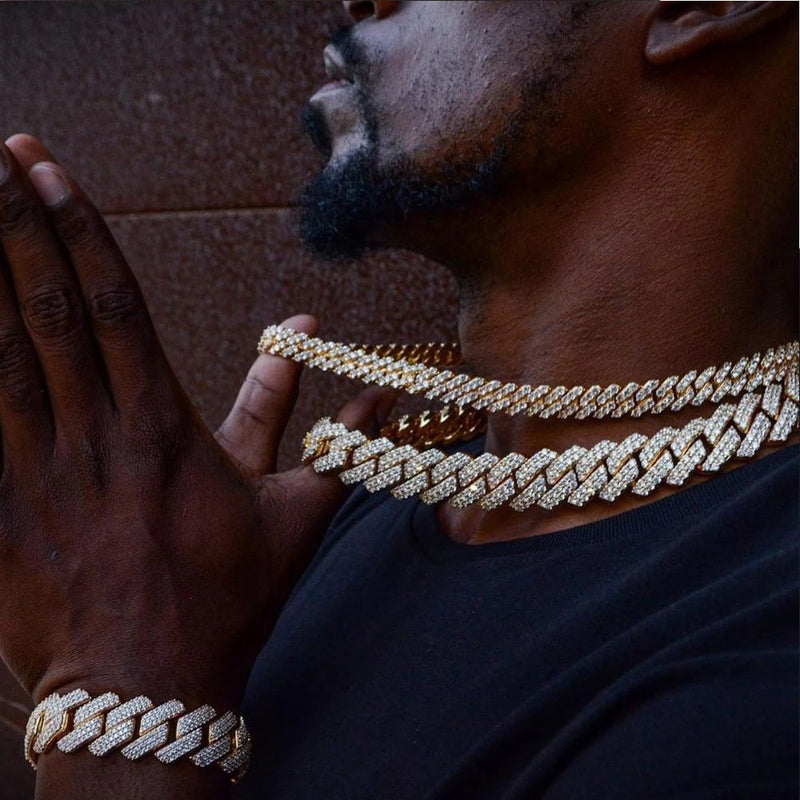 Diamond Cuban Link Chain in White Gold - ICEKNG