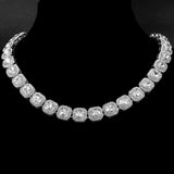Women’s Diamond Crystal Heart Cuban Link Chain - ICEKNG