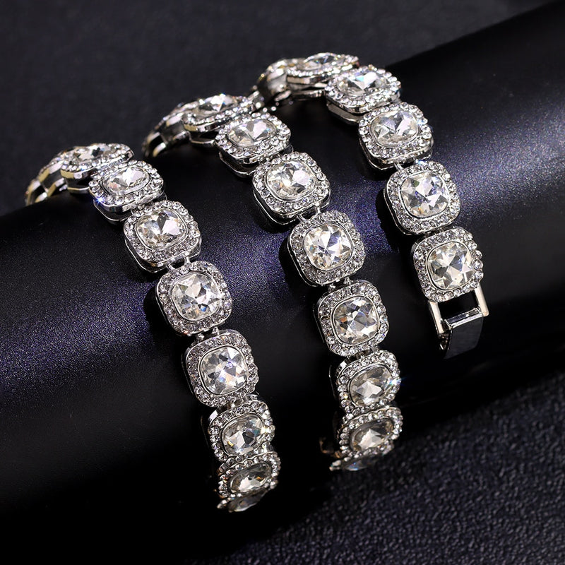 Clustered Tennis Necklace - ICEKNG