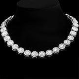 Women’s Diamond Crystal Heart Cuban Link Chain - ICEKNG
