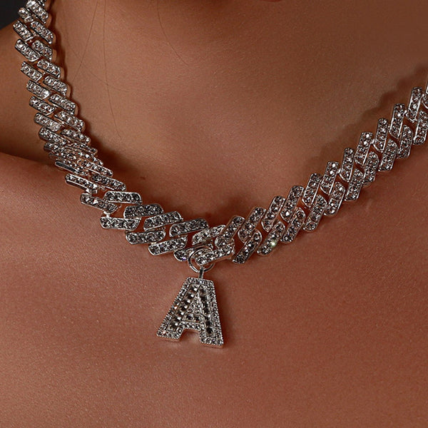 Diamond Bold font letter pendant - ICEKNG