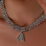 Diamond Bold font letter pendant - ICEKNG