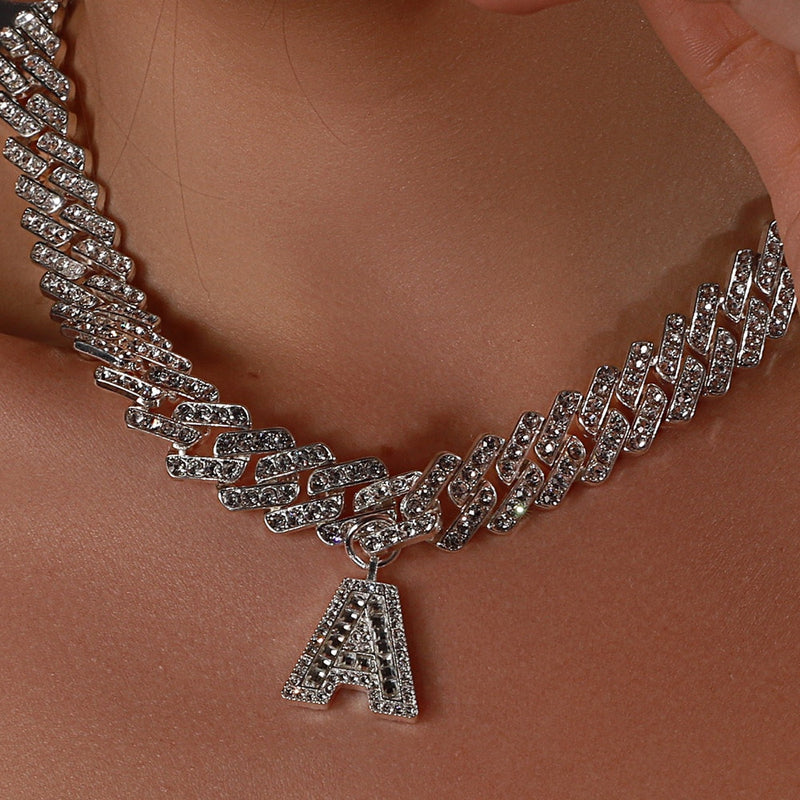 Diamond Bold font letter pendant - ICEKNG