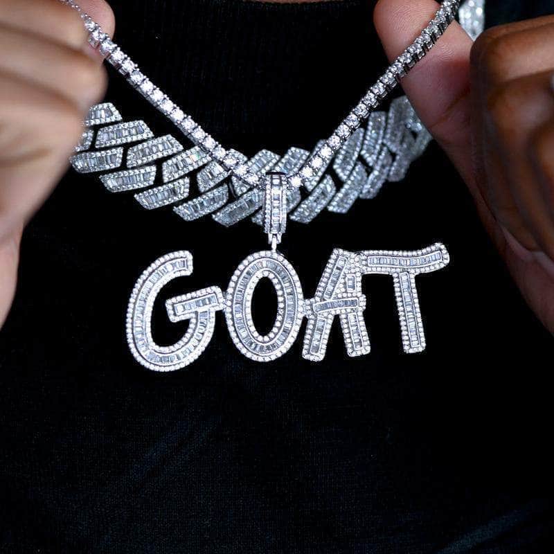 Custom Baguette Name Necklace - ICEKNG